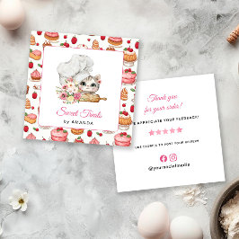 Chef Kitten Bakery Thank you スクエア名刺
