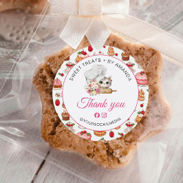 Chef Kitten Bakery Thank you ラウンドシール