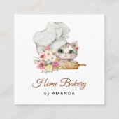 Chef Kitten Thank you スクエア名刺 (正面)