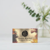 Chef Logo | Gold Foil | Silverware Logo 名刺 (スタンド正面)