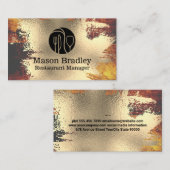 Chef Logo | Gold Foil | Silverware Logo 名刺 (正面/裏面)
