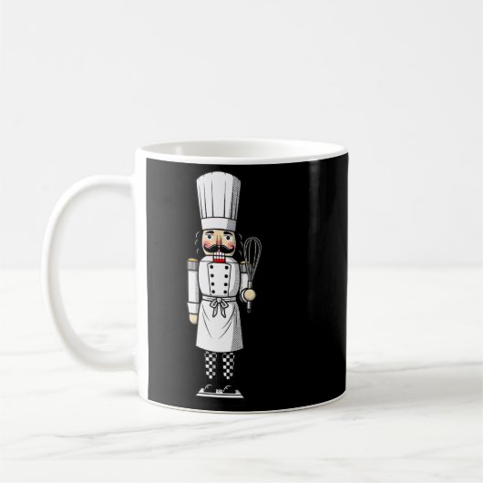 Chef Nutcracker Cook Hat Xmas  コーヒーマグカップ (左)