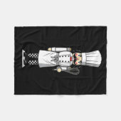 Chef Nutcracker Cook Hat Xmas  フリースブランケット (正面(横))