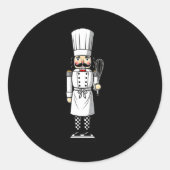 Chef Nutcracker Cook Hat Xmas  ラウンドシール (正面)