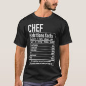 Chef Nutrition Facts Culinary Cooking Cooker Outf Tシャツ (正面)