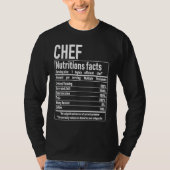 Chef Nutrition Facts  Culinary Cooking Cooker Outf Tシャツ (正面)