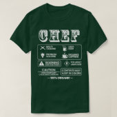 Chef pastry chef pampered chef cook  tシャツ (デザイン正面)