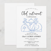 Chef Restaurant Celebration Invitation 招待状 (正面/裏面)