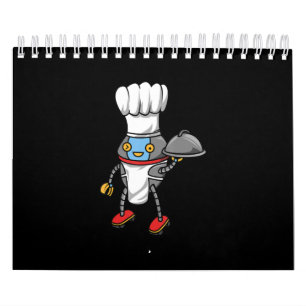 Chef Robotユーモアグラフィックデザイン-おもしろい料理 カレンダー