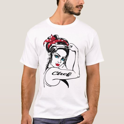 Chef Rosie The Riveter Pin Up Tシャツ (正面)