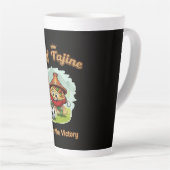 Chef Tajine Soccer Mascot – Funny Moroccan Food カフェラテマグ (右アングル)