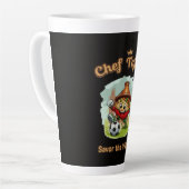 Chef Tajine Soccer Mascot – Funny Moroccan Food カフェラテマグ (左アングル)