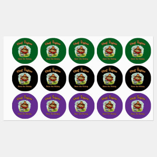 Chef Tajine Soccer Mascot – Funny Moroccan Food ラベル