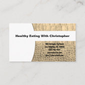 Chef Tan Snake Skinテクスチャカスタム写真QRコード 名刺 (裏面)