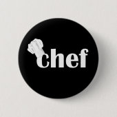 Chef Text Design button 缶バッジ (正面)