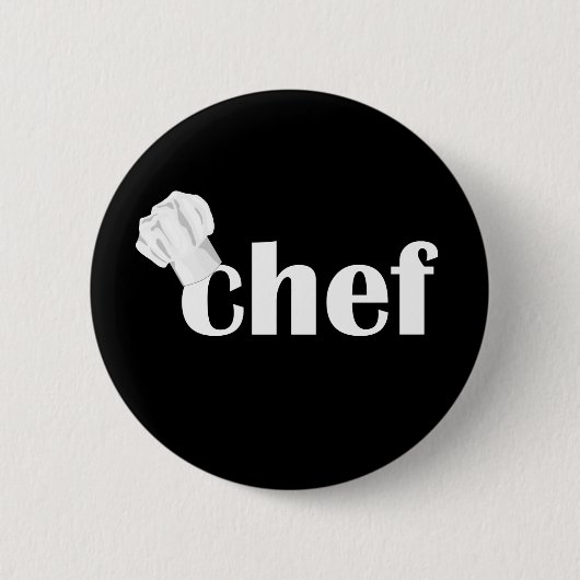 Chef Text Design button 缶バッジ (正面)