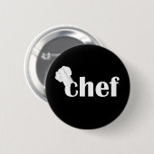 Chef Text Design button 缶バッジ (正面&裏面)