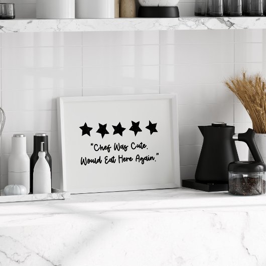 Chef Was Cute Trendy Wall Art Poster ポスター