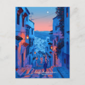 Chefchaouenモロッコ旅行の夜 ポストカード (正面)