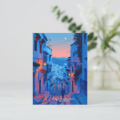 Chefchaouenモロッコ旅行の夜 ポストカード (スタンド正面)