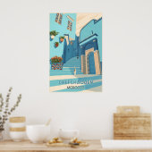 Chefchaouen モロッコ 旅行 ポスター (キッチン)