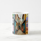 Chefchaouen: A Blue Symphony in the Heart of Moroc コーヒーマグカップ (中央)