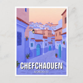 Chefchaouen Morocco旅行にサンセット ポストカード