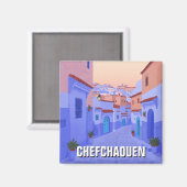 Chefchaouen Morocco旅行にサンセット マグネット (正面/裏面)