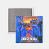 Chefchaouen Morocco旅行にサンセット マグネット (正面/裏面)