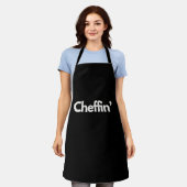 "Cheffin'" Fun Encouraging Playful Funny エプロン (着用した状態)