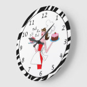 "Chefista Diva"ああラ！ ラージ壁時計 (傾斜)