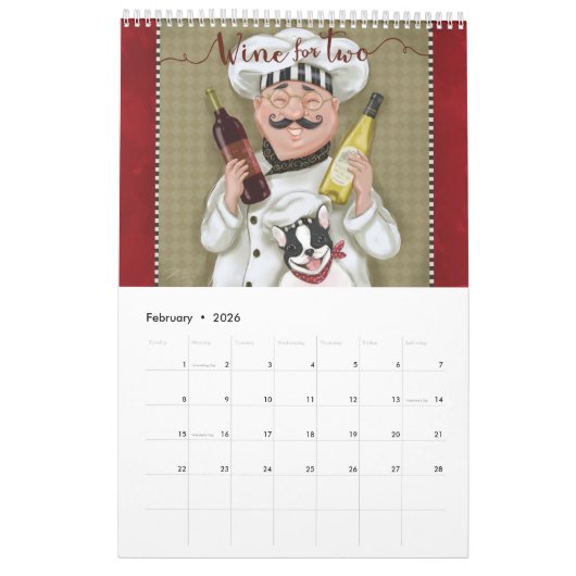 CHEFSカレンダーの愛のために2023 カレンダー (2月 2026)