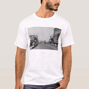 Chehalisのワシントン州の写真の都心の眺め Tシャツ