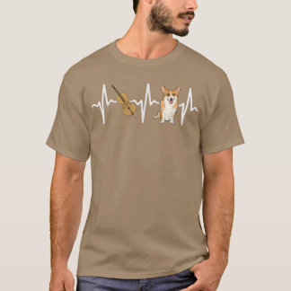 Chello Pembroke Welsh Corgi Heartbeat Dog Lover  Tシャツ