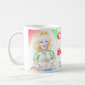 Chelly及びバニーの風刺漫画のマグ コーヒーマグカップ (左)