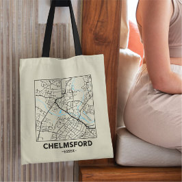 Chelmsford, Essex City Map Tote Bag トートバッグ