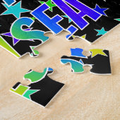 「CHELSEA」名、おもしろい「ハッピーバースデー」 ジグソーパズル (側面)