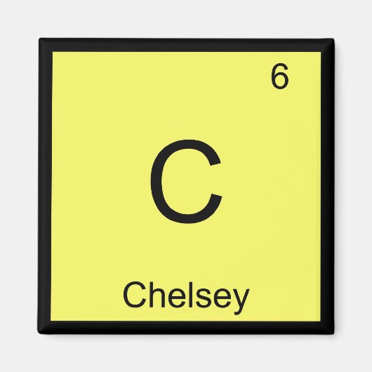 Chelsey 名前 化学元素 周期表 マグネット (正面)