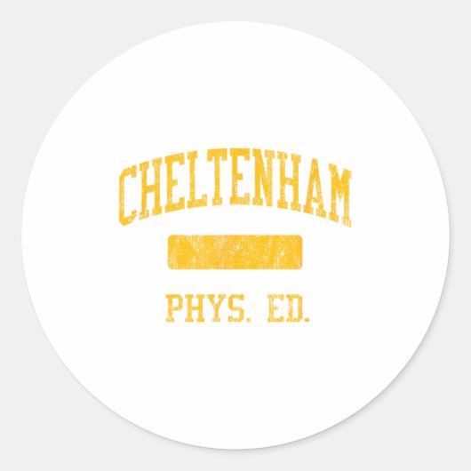 Cheltenham High School Hs Wyncote Pa Phys Ed  ラウンドシール (正面)