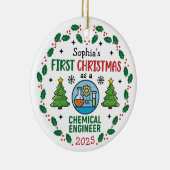 Chemical Engineer First Christmas Personalized セラミックオーナメント (右)