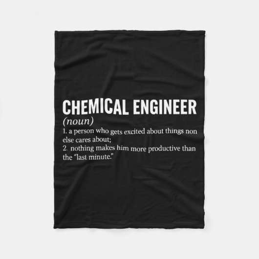 Chemical Engineer Profession Definition Engineerin フリースブランケット (正面)