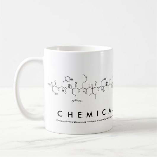 ChemicalMechanismペプチド名mug コーヒーマグカップ (左)