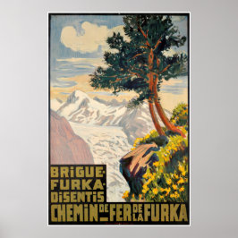 Chemin de Fer de la Furka、Brigue-Furka-Disentis ポスター