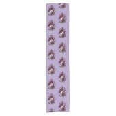 Chemin de Table Court Bouquet de Violettes ショートテーブルランナー (正面)