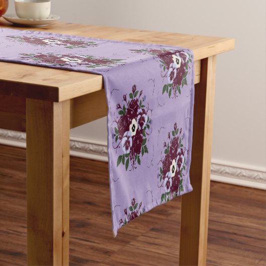 Chemin de Table Court Bouquet de Violettes ショートテーブルランナー (インサイチュ)