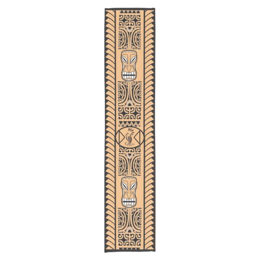 Chemin de table Tribal Ethnic ショートテーブルランナー (正面)