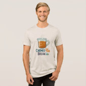 Chemis-Tea Break – 科学おもしろいとコーヒーはっきりした トライブレンドＴシャツ (正面全面)