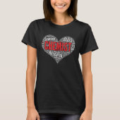 Chemist Heart Shape Word Cloud Chemistry Tシャツ (正面)