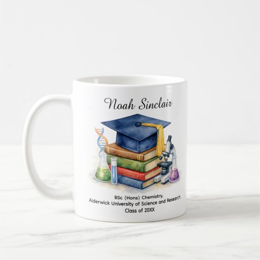 🎓Chemist’s Triumph Graduation Mug コーヒーマグカップ (左)