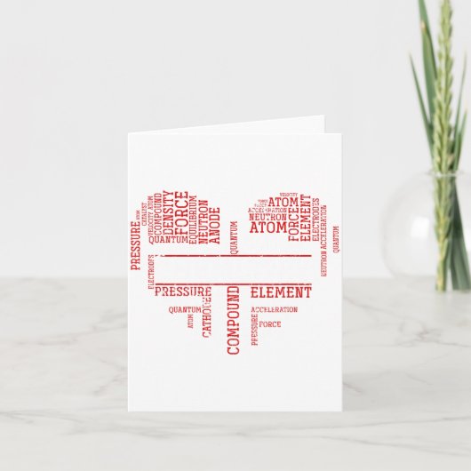 Chemist Valentines Day Gift Science Chemistry カード (正面)